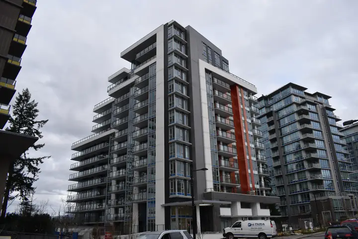 Terraces: high-rise exterior cladding in Burnaby, BC by L2 Group — ACM & composite panels