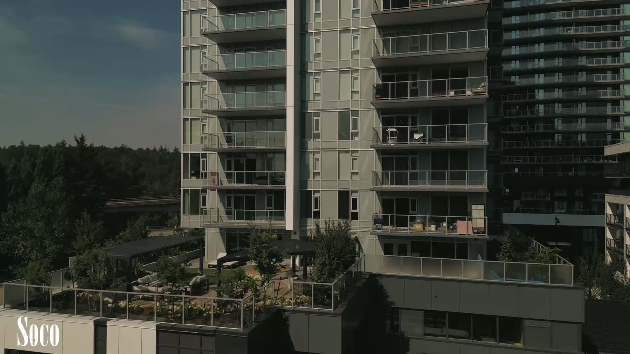 Soco — aerial drone film of exterior siding and cladding by L2 Group in Coquitlam