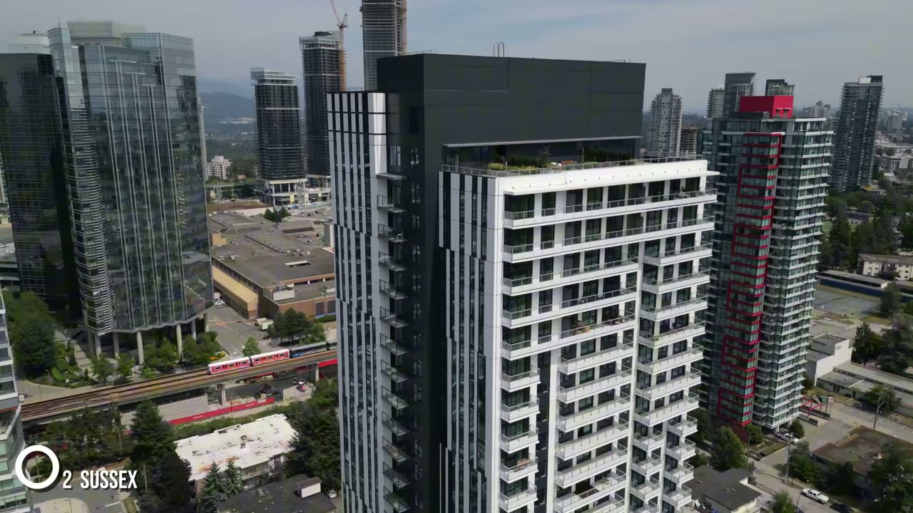 O2 Sussex: high-rise exterior cladding in Burnaby, BC by L2 Group — ACM & cementitious panels